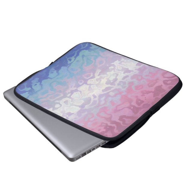 Capa Para Notebook Bandeira do Orgulho Bigênero Trippy Ripply Groovy  (Frente Inferior)