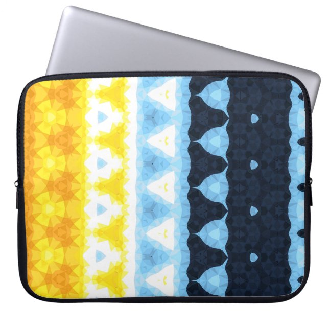 Capa Para Notebook Bandeira do Orgulho Boho Groovy Geométrico Abstrat (Frente)