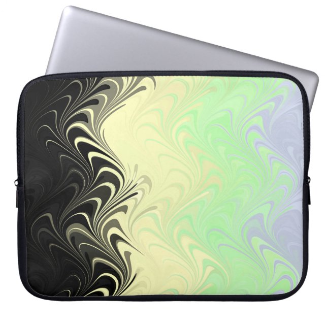 Capa Para Notebook Bandeira do Orgulho Cassgender Abstrata Marmorizad (Frente)