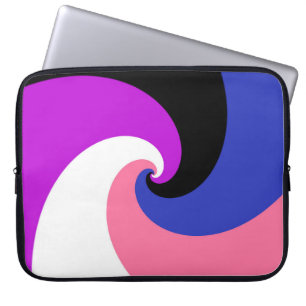 Capa Para Notebook Bandeira do Orgulho Genderfluid Abstrato Espiral B