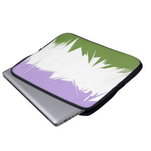 Capa Para Notebook Bandeira do Orgulho Genderqueer ZigZag Espinhoso A