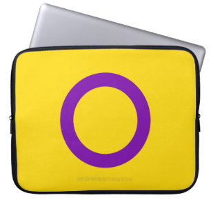 Capa Para Notebook Bandeira do orgulho intersexo SlipperyJoe's fundo