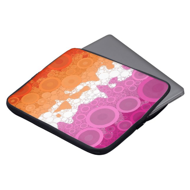 Capa Para Notebook Bandeira do Orgulho Lésbico Abstrata     (Frente Topo)