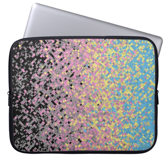 Capa Para Notebook Bandeira do Orgulho Poligênero Pixelada Funky Trip (Frente)