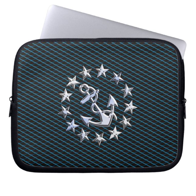 Capa Para Notebook Bandeira do Yacht Silver (Frente)