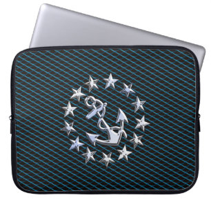 Capa Para Notebook Bandeira do Yacht Silver