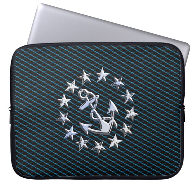 Capa Para Notebook Bandeira do Yacht Silver (Frente)