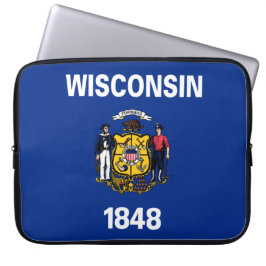Capa Para Notebook Bandeira Estadual do Wisconsin