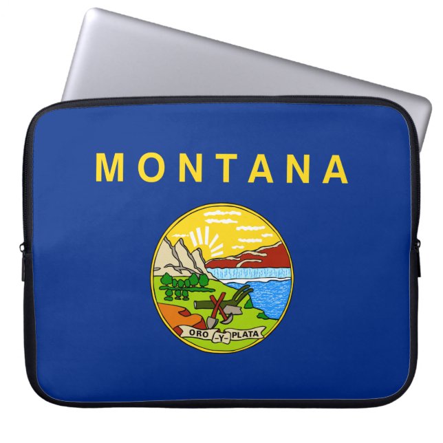Capa Para Notebook Bandeira estatal de Montana (Frente)