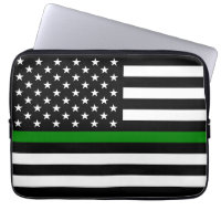 Bandeira fina da linha verde: Veteranos militares