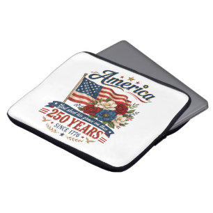 Capa Para Notebook Bandeira Floral 250 Anos da América