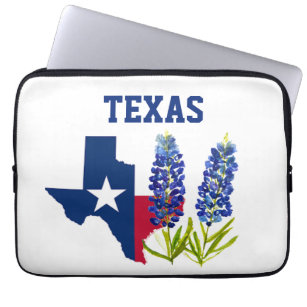 Capa Para Notebook Bandeira Floral de Texano Bluebonnets Texas Fllowe