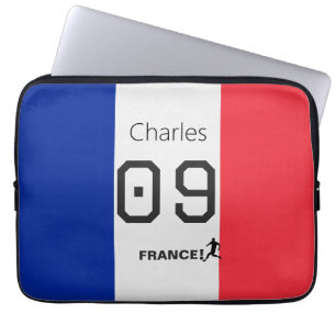 Capa Para Notebook Bandeira Francesa Personalizada de Futebol Suporte