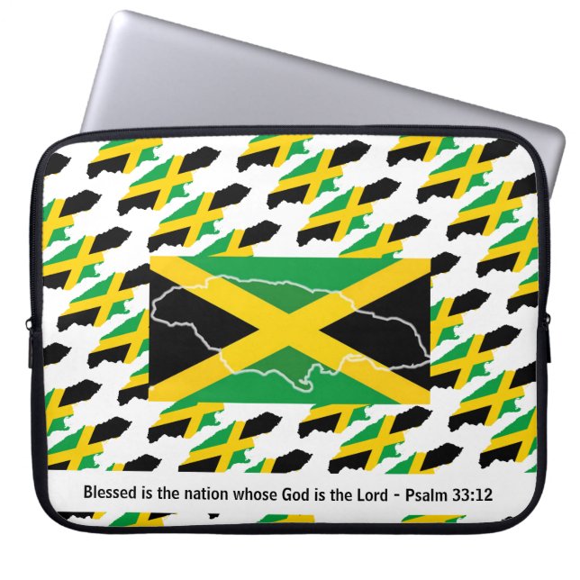 Capa Para Notebook Bandeira JAMAICANA cristã personalizada (Frente)