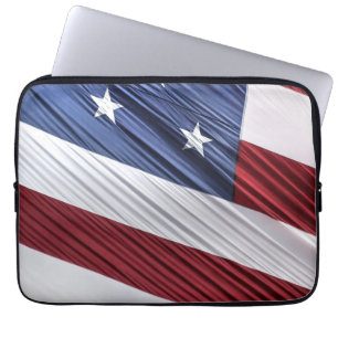 Capa Para Notebook Bandeira patriótica americana do vermelho dos EUA