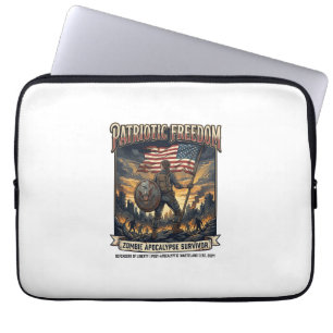 Capa Para Notebook Bandeira Patriótica de Ferrugem Sobrevivente Apoca