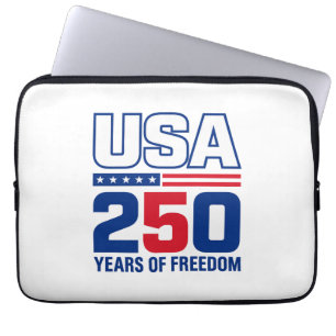 Capa Para Notebook Bandeira Patriótica EUA 250 Anos de Liberdade