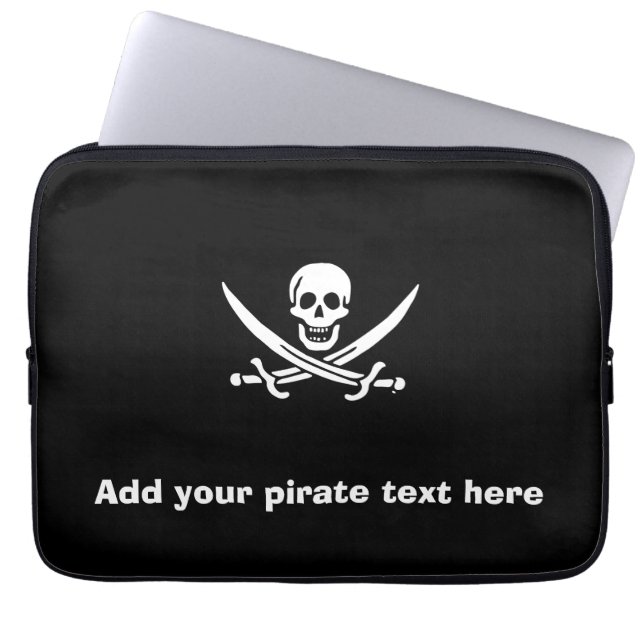 Capa Para Notebook Bandeira pirata de Jolly roger (Frente)
