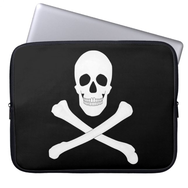 Capa Para Notebook Bandeira Pirate (Jolly Roger) (Frente)