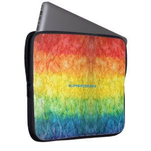 Capa Para Notebook Bandeira tie-dye da SlipperyJoe's arco-íris pressi