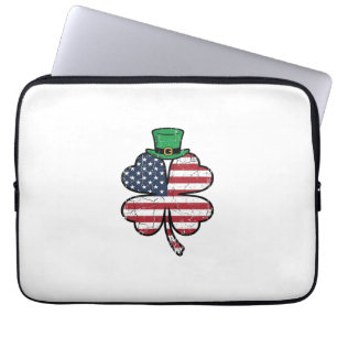 Capa Para Notebook Bandeira Vintage Shamrock Dia de São Patrício