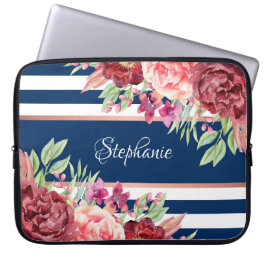 Capa Para Notebook Bandeiras de Marinho Floral Personalizadas