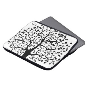 Capa Para Notebook Bandeja de Eletrônicos de vida em árvore branca 