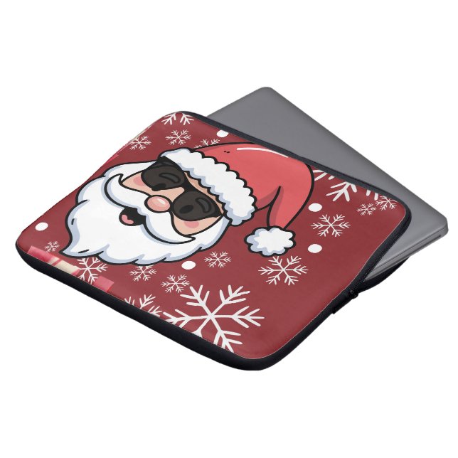 Capa Para Notebook Bandeja de servir Natal Cool Retro Santa (Frente Topo)