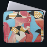 Capa Para Notebook Bando de Flamingos<br><div class="desc">"Flock of Flamingoes II",  por Jennifer Rutledge. Possui um grupo de flamingos com texturas variadas aplicadas.</div>