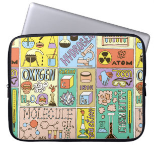 Capa Para Notebook Banners de Ciências Químicas. Desenho da Mão de