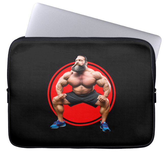 Capa Para Notebook Barbudo Musculoso (Frente)