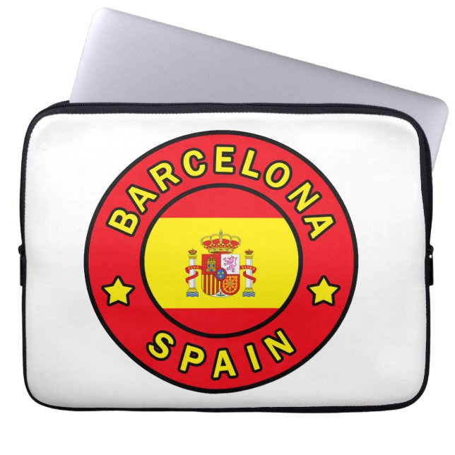 Capa Para Notebook Barcelona Spain sleeve (Frente)