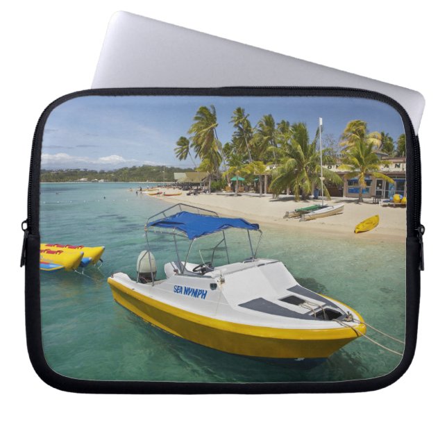 Capa Para Notebook Barco motorizado e barco banana (Frente)