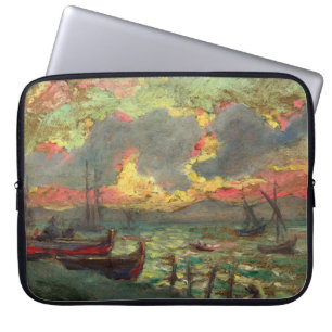 Capa Para Notebook Barcos à vela na orla (por Kimon Loghi)