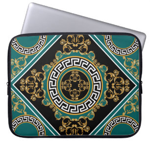 Capa Para Notebook Barroco Dourado: Elegância Negra
