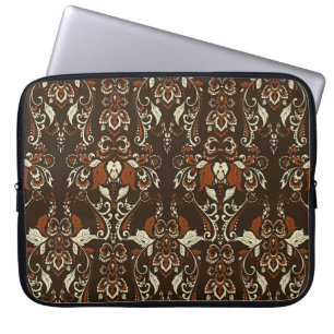 Capa Para Notebook Barroco Floral: Papel de Carteira Clássico Vintage