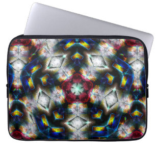 Capa Para Notebook Base arenosa com formas em cores escuras e ilumina