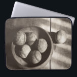 Capa Para Notebook Baseball Nostalgia - Baseballs<br><div class="desc">"Baseball Nostalgia II",  por Judy B. Messer. Apresenta uma fotografia tipo sepia de várias bolas de baseball.</div>