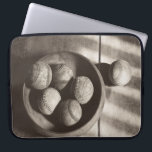 Capa Para Notebook Baseball Nostalgia - Baseballs<br><div class="desc">"Baseball Nostalgia II",  por Judy B. Messer. Apresenta uma fotografia tipo sepia de várias bolas de baseball.</div>