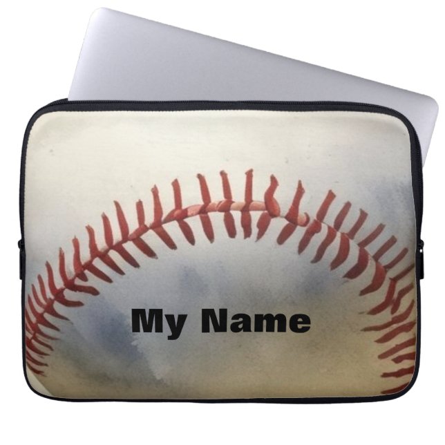 Capa Para Notebook Baseball Seu Nome (Frente)