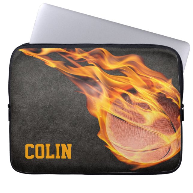 Capa Para Notebook Basquete de Fiery Personalizado (Frente)