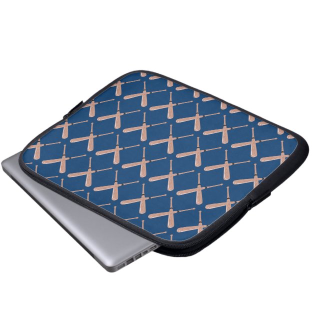 Capa Para Notebook Bat de Baseball marinho (Frente Inferior)