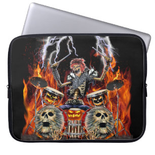 CAPA PARA NOTEBOOK BATERISTA ZÔMBI DE HEAVY METAL