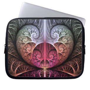Capa Para Notebook Batimento cardíaco, Arte fractal abstrata surreal