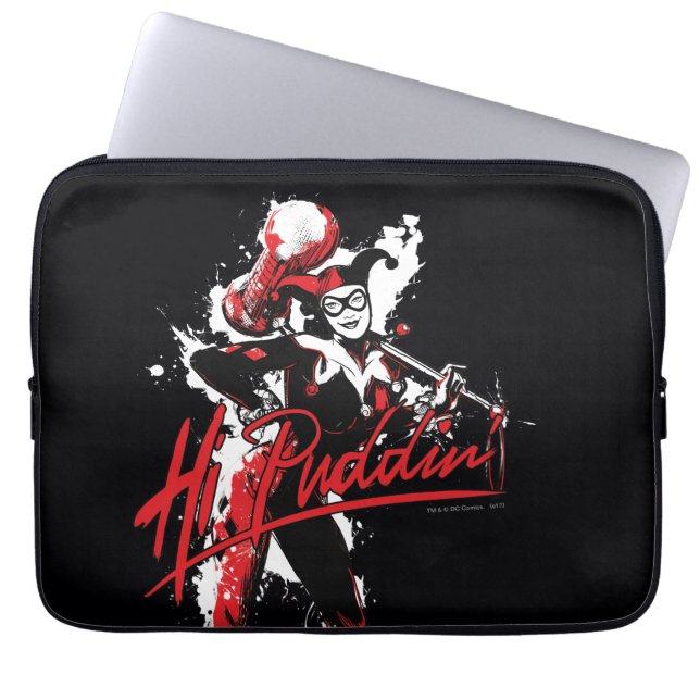 Capa Para Notebook Batman | Harley Quinn "Hi Puddin" Tinta (Frente)