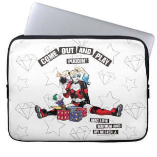 Capa Para Notebook Batman Harley Quinn "Sair E Jogar Puddin"