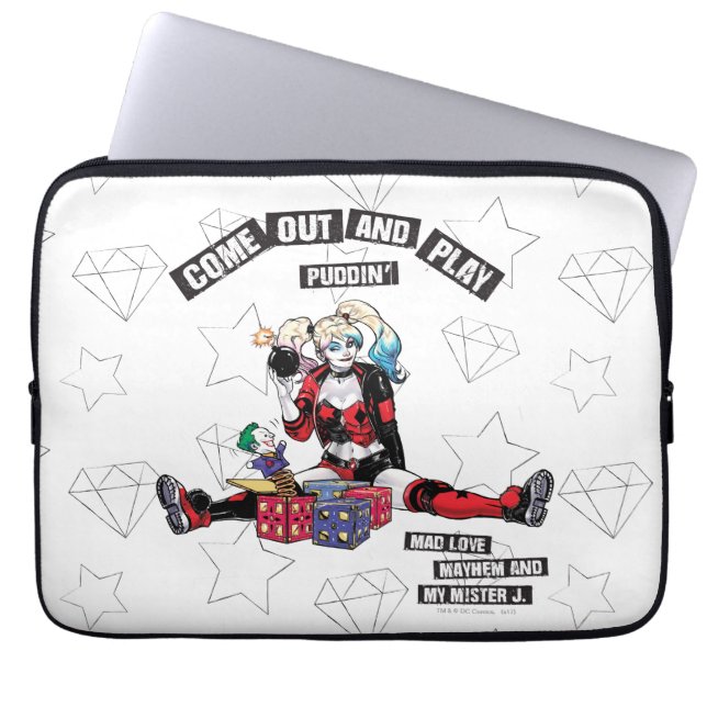 Capa Para Notebook Batman | Harley Quinn "Sair E Jogar Puddin" (Frente)