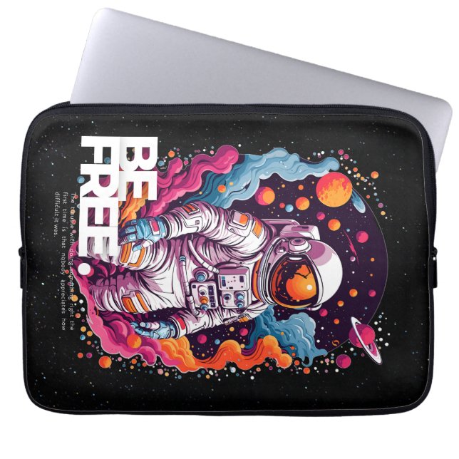 Capa Para Notebook BE FREE Astronauta design (Frente)