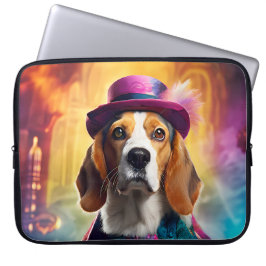 Capa Para Notebook Beagle em fantasia vibrante