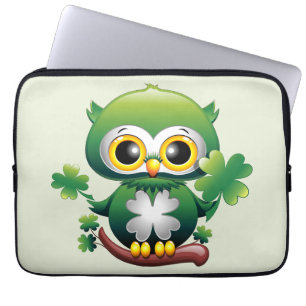 Capa Para Notebook Bebê Coruja Fofo St Patrick Desenho Animado